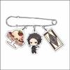Anime BSD Wenhao Wild Dog Brosche Anstecknadel Kaffee Kuchen Serie Charaktere Dazai Osamu Anhänger Sammlung Reversnadel Kleidung Schmuck Geschenk
