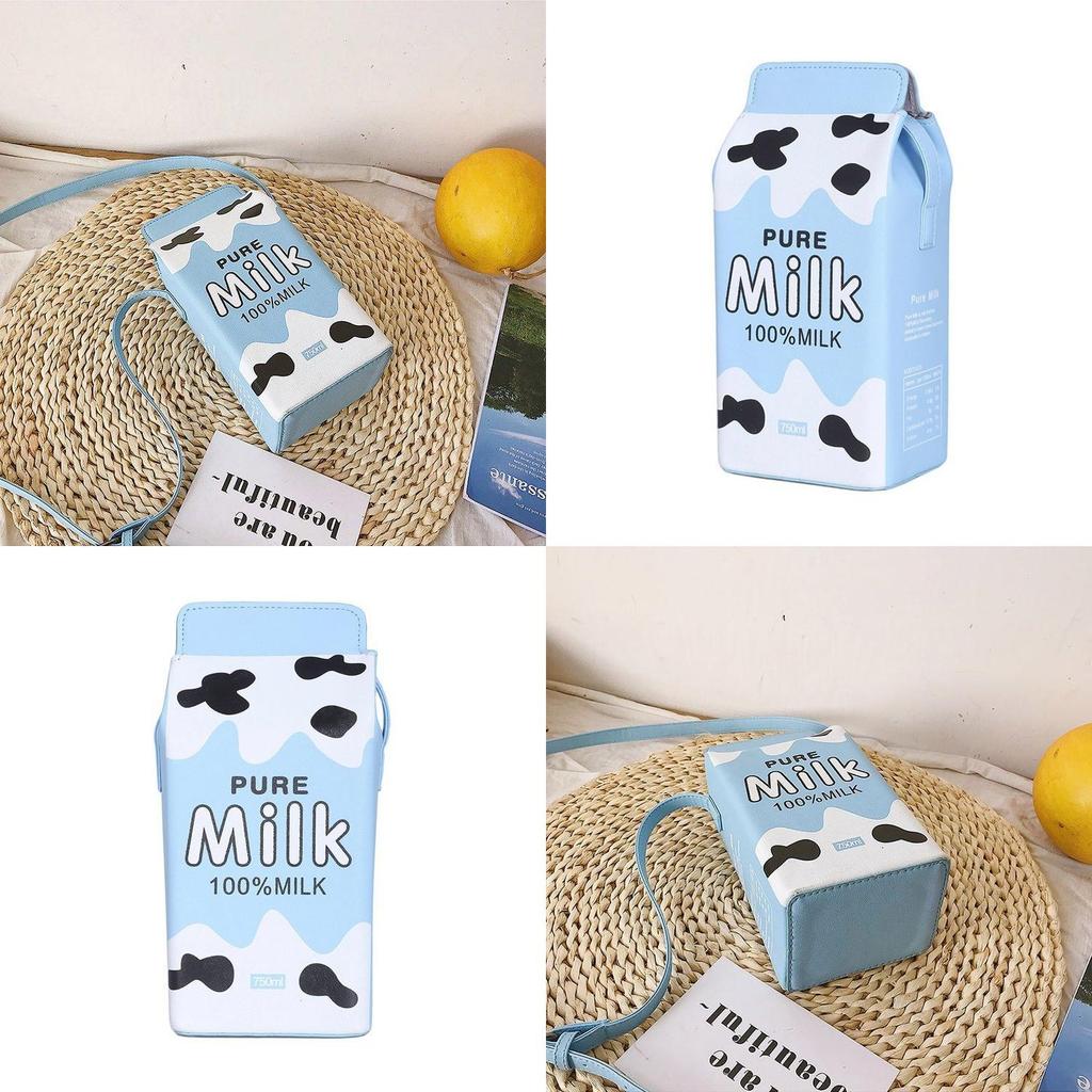 2020 Sommer Neu Fruchtmuster Pu Mini Umhängetasche Niedliche Cartoon Erdbeere Banane Milch Schultertasche Erdbeere Orange Schokolade Banane Milch)