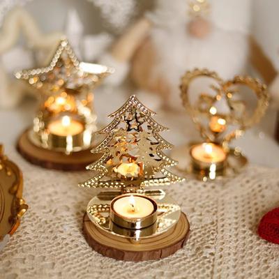 Weihnachts-Votivkerzenhalter Schneeflocke Stern Teelichthalter für Weihnachts-Tischdekorationen Geburtstagsfeier und Heimdekoration