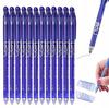 Blue Gel Pen for Writing and Notes, Erasable, Set of 12