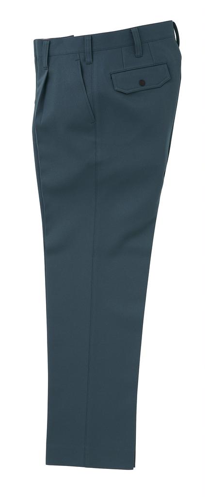 KURODARUMA Ultra Cotton 96cm Waist One-Tuck Slacks, Stretch, Anti-Static Material, Lining, Navy,