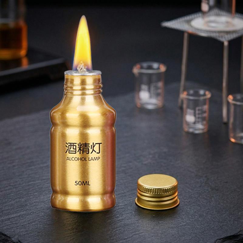 1 Stück tragbare Aluminiumlegierungslampe Alkohol-Flüssigkocher 50ML Kocher Alkohollampe für Outdoor-Survival Camping Labor Lehre