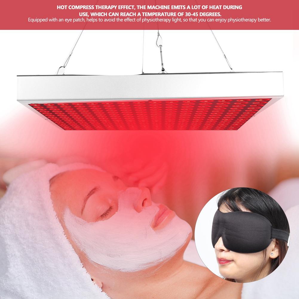 Square Red Light Therapy Panel Pain Relief Light Physiotherapy Instrument (US Plug 80-240V)