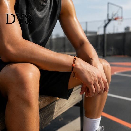 Cool Layered Wristband Sports Themed Braided Bracelet, Adjustable Hand Woven Rope with Personalized Fan Gift Ball Charms, Trendy Wrist Strap