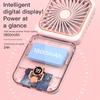 3-in-1 Mini Portable Fan Hanging Neck Fan Handheld Fan & Foldable Mirror with Power Bank, Silent Fan Compact & Portable for Summer Sports
