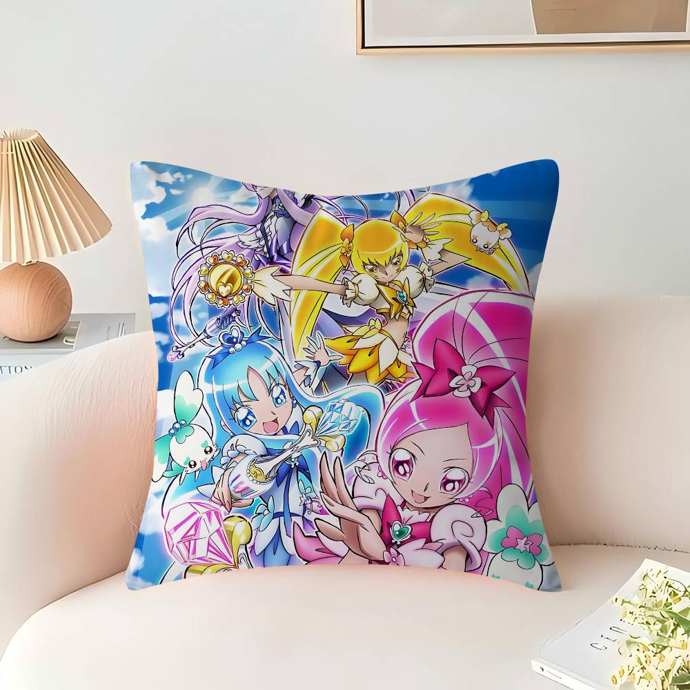 Anime  Smile PreCure Cushion Cover Car Throw Pillow Case For Sofa Car Christmas Gift 40x40cm 45x45cm