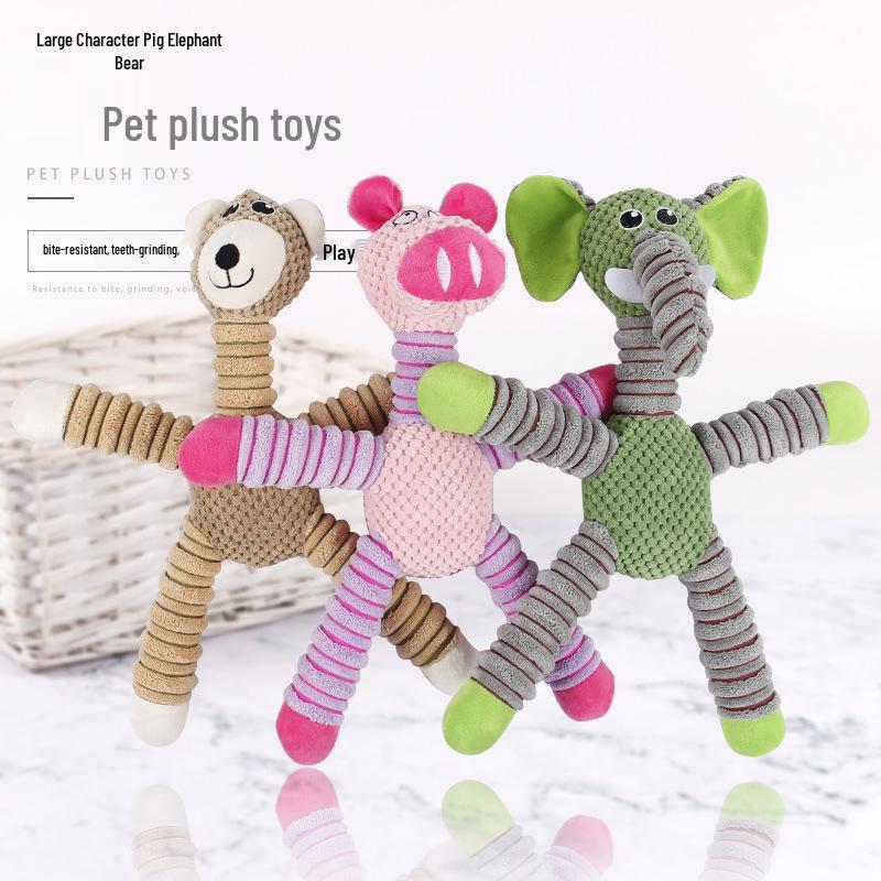 Durable Corn Kernel Plush Toy for Cats and Dogs