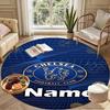Custom Name Personalized Chelsea Football Club Print Round Rug, Versatile Home Decor Carpet, for Playroom, Apartment, Balcony, Entryway, Hallway Gift