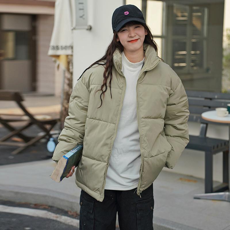 New Couples Stand-up Collar Cotton Jacket Autumn and Winter Short Large Size Men and Women Thickened Cotton Jacket