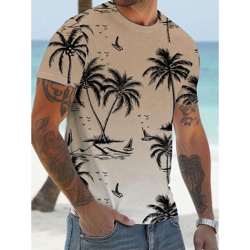 3D Bull Head Print Summer Casual Men's T-shirt Urban Street Fashion Men's Short-sleeved Shirt Outdoor Sports and Fitness Men's S