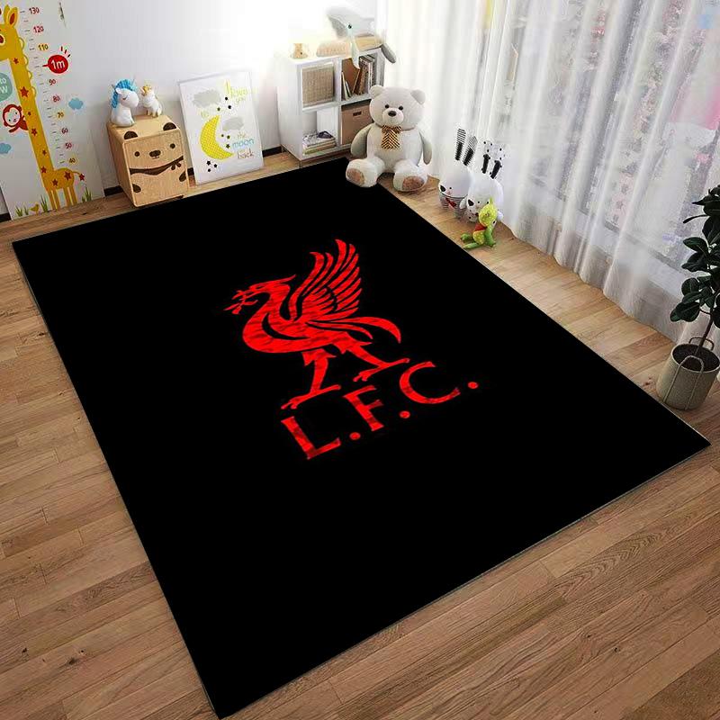 Tappeto LFC Nero e Rosso Tappetino da pavimento Design, adatto come tappetino antiscivolo per il soggiorno o il divano della camera da letto