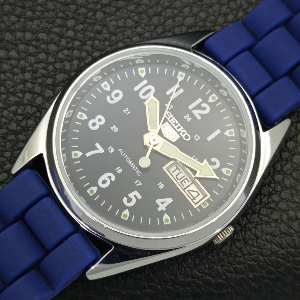 JAPAN VINTAGE REFURBISHED SEIKO 5 AUTOMATIC 6309A MENS BLUE DIAL WATCH a441688-1