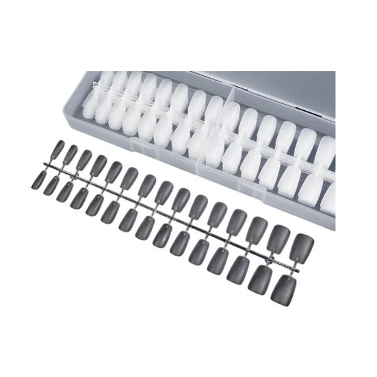 

240Pcs/Set DIY Acrylic Fake Nails Double-sided Frosted Pre-Shape Square Long Nail Extensions Tips