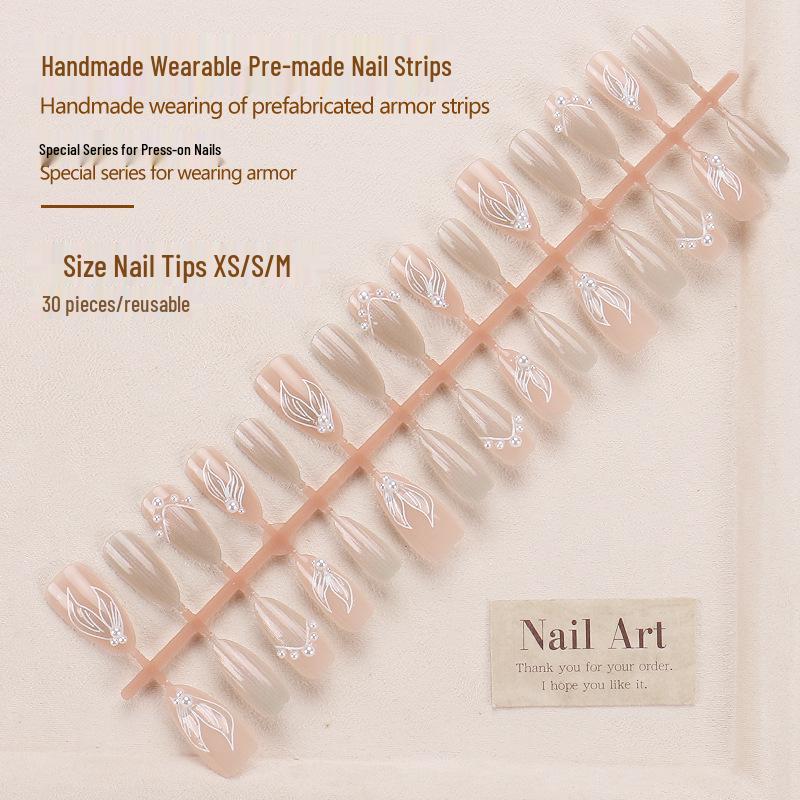 

Autumn/Winter Fishtail Pearl Nail Art - Handmade, Trendy & Ready-to-Wear Glue Type
