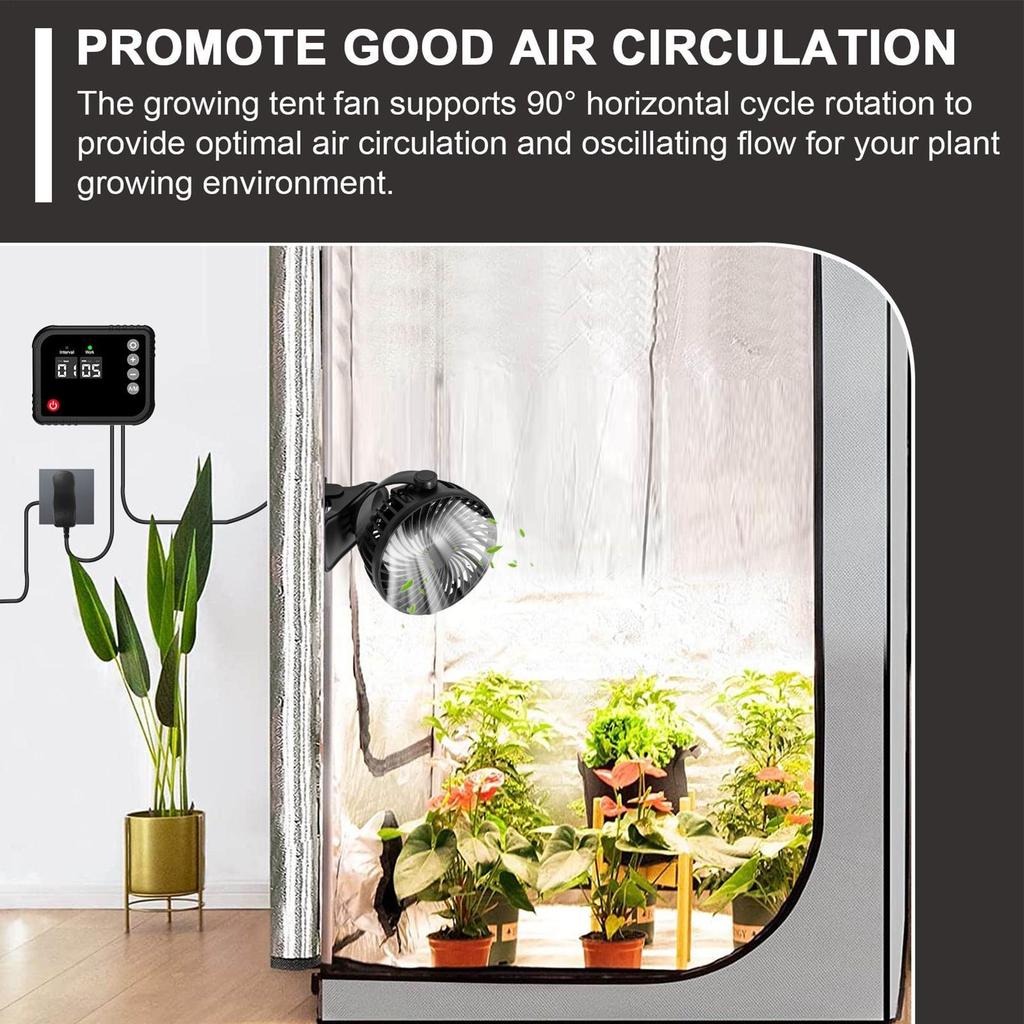 Chicken Coop Fan 360 Rotatable Tent Exhaust Fan Poultry Ventilation Device For Bathroom Kitchen Garage Greenhouse Dorm Shed
