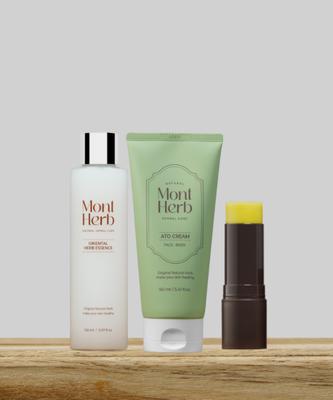Montherb Basic Starter Set Of 3  Essence Essence 150ml + Ato Cream 160ml + Essence Balm 18g 