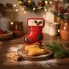 Party Snack Baking Kit Christmas Cookie Cutter, Push Type Integrated Mold, Plastic Holiday Biscuit Stampers Clay Decorating Tool for Kitchen Supplies