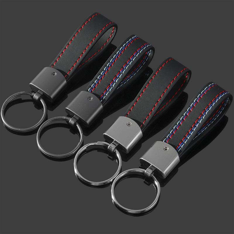 Leather Car Emblem Key Fobs Keyring Keychain Decoration For Bmw M Performance G30 G32 Auto Interior Modification Car Accessories cysh69