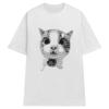 Summer Sports Cat Print Tee Crewneck Loose and Comfortable Breathable Harajuku Short Sleeve Casual Aesthetic Simple Stylish Tee