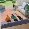 Demon Slayer Flannel Pattern Square Carpet,Area Rug,Carpet Rug for Living Room Bedroom Sofa Playroom Decor,Non-slip Floor Mat