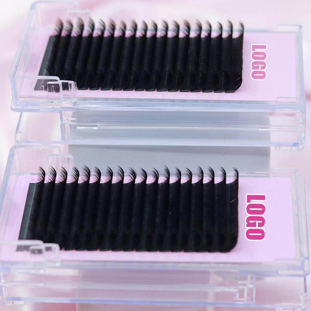 High Quality D Curl Brown 3D/4D/5D W-Shaped Lashes Easy to Graft Long-Lasting Premade Fans Eyelash Extensions
