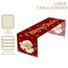 Merry Christmas Santa Claus Table Runner Christmas Decor for Home Winter Holiday Kitchen Dining Tablecloth Decor Navidad