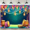 Vivid Night Photography Background Birthday Party Traditional Drums and Wedding Decorations Celebration Stage Background