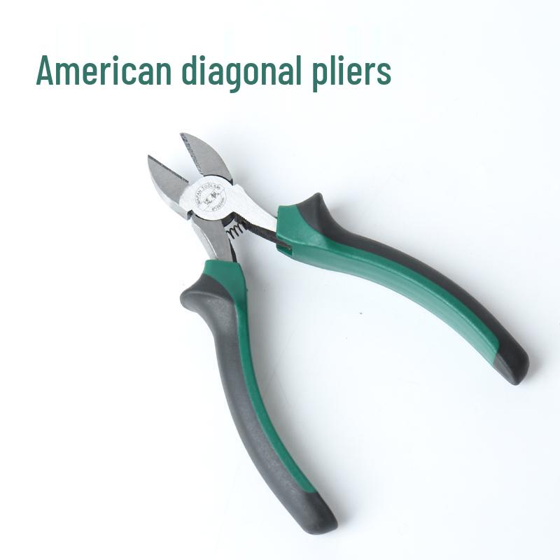 Eccentric Labor-Saving Diagonal Pliers Set: 6-Inch & 8-Inch for Electricians, Wire Stripping, and Hardware Tasks.