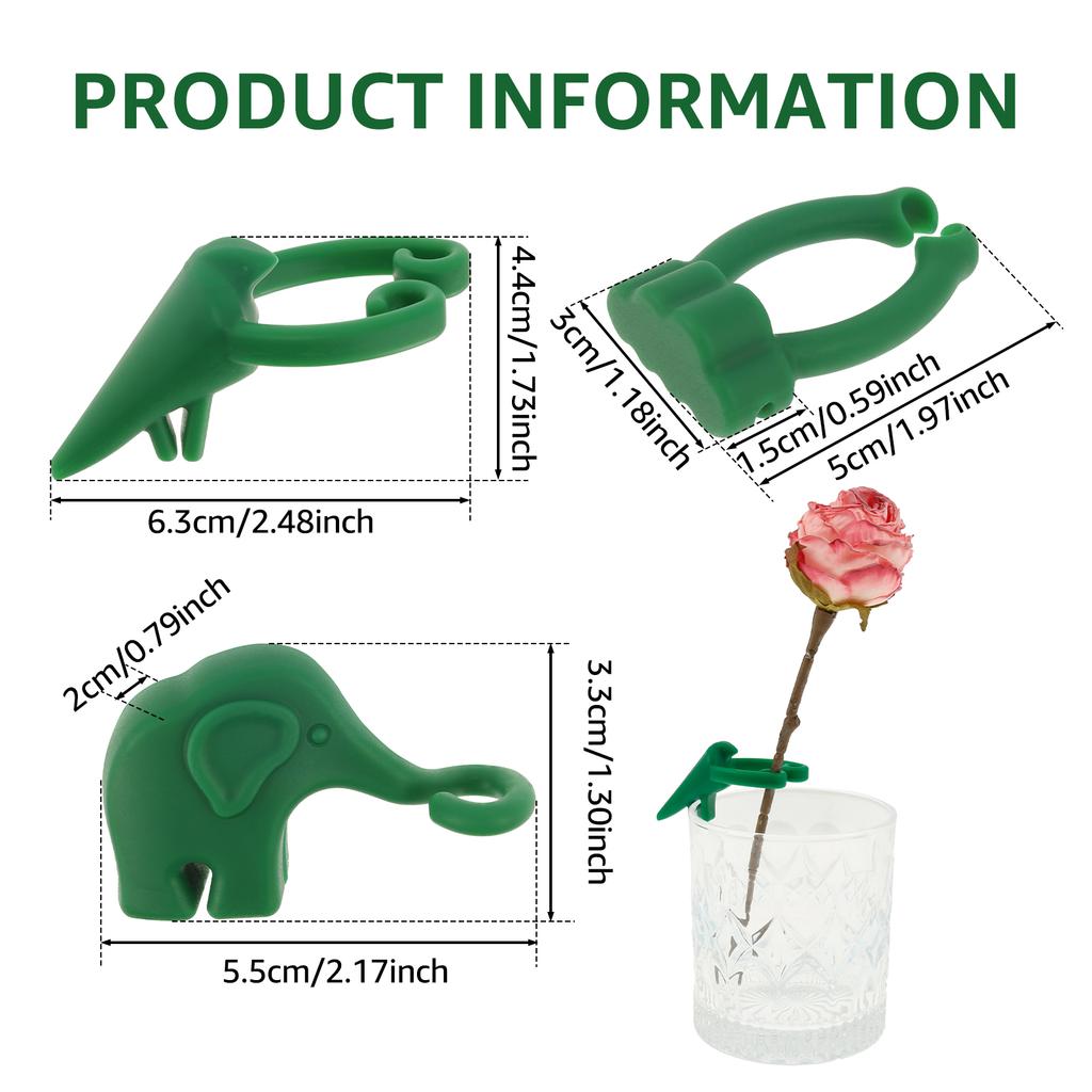 6-10Pcs Plant Sprouts Stems Support Holders Cute Animal Shape Propagation Flower pot Plant Fixed Bracket for Indoor Garden