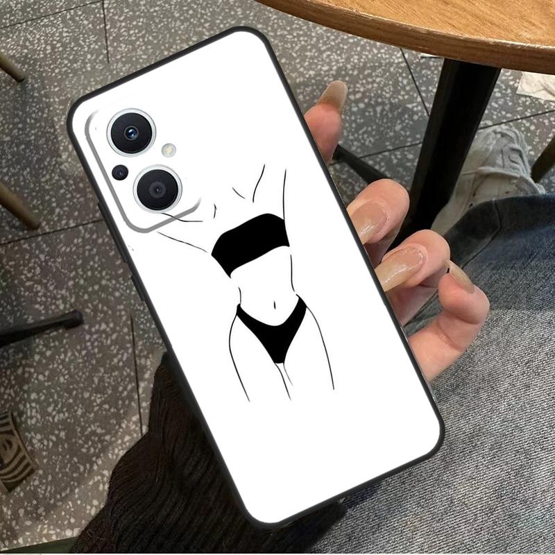 Woman Body Line Art For OPPO Reno 7 8 Lite 8T 14F 13F 11F 12F 10 11 12 13 14 Pro OPPO Find X9 X8 X5 X6 Pro Case
