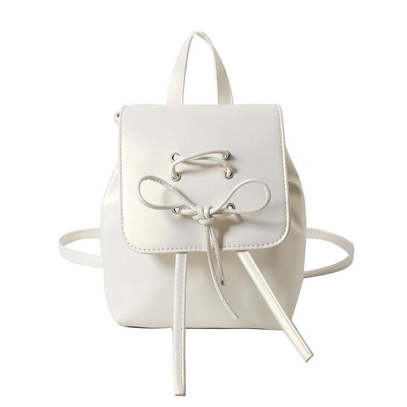 Стильный женский рюкзак-сумка через плечо из ПУ большой вместимости с модным дизайном белый