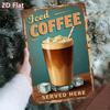Vintage 8x12 Rustic Tin Sign, Retro Coffee Wall Art for Kitchen, Bar & Farmhouse Décor