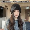 Butterfly Pattern Drawstring Beanie Cap Windproof Ear Protection Hat Knitted Woolen Hat  for Women