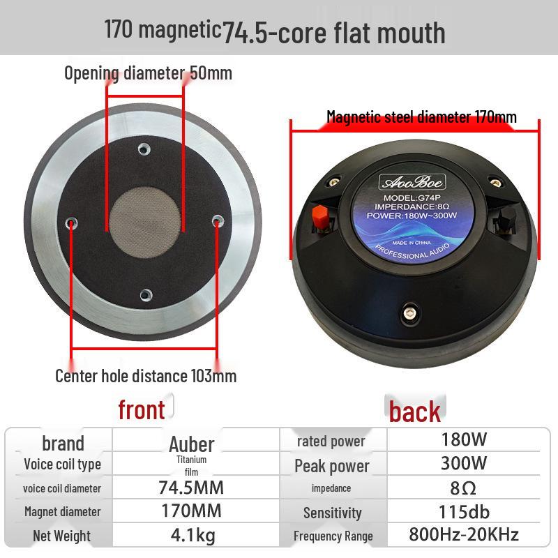 3-4 Inch Round Bookshelf Tweeter Speaker, 4/8 Ohm, Double Magnet, Car/Holder/KTV Audio.