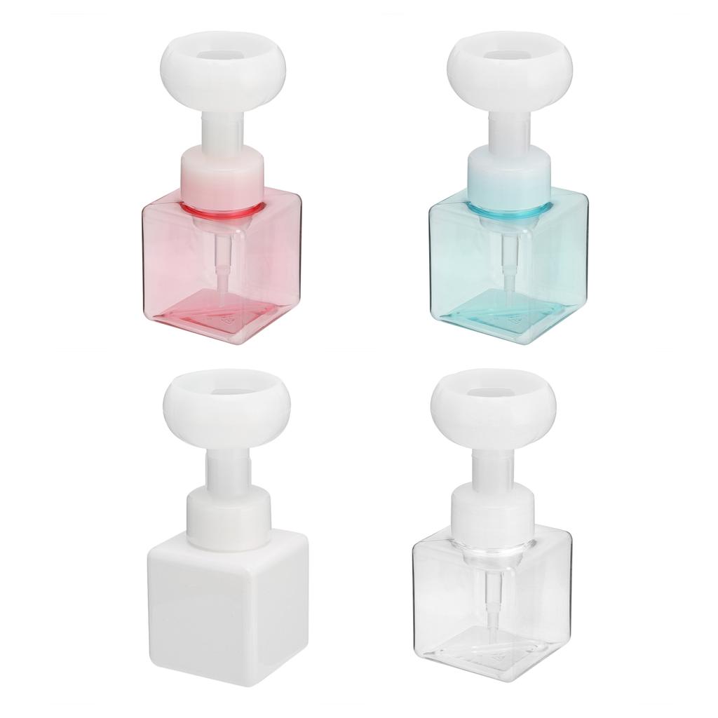Skummousser Pumpflaska Rese Återfyllbar Blomform Skummande Tvåldispenserflaska 250ml