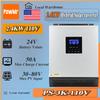 PowMr  24V 2.4KW Hybrid Solar Inverter 110V Pure Sun Wave Inverter Max PV 80V Bulitin 50A PWM Charge Controller for Solar Home