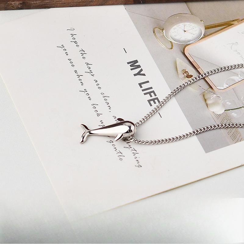 Roztomilý náhrdelník s malou velrybou, Zvířecí klíční kostní řetízek, Výklenkový smysl pro design, Novoroční trend