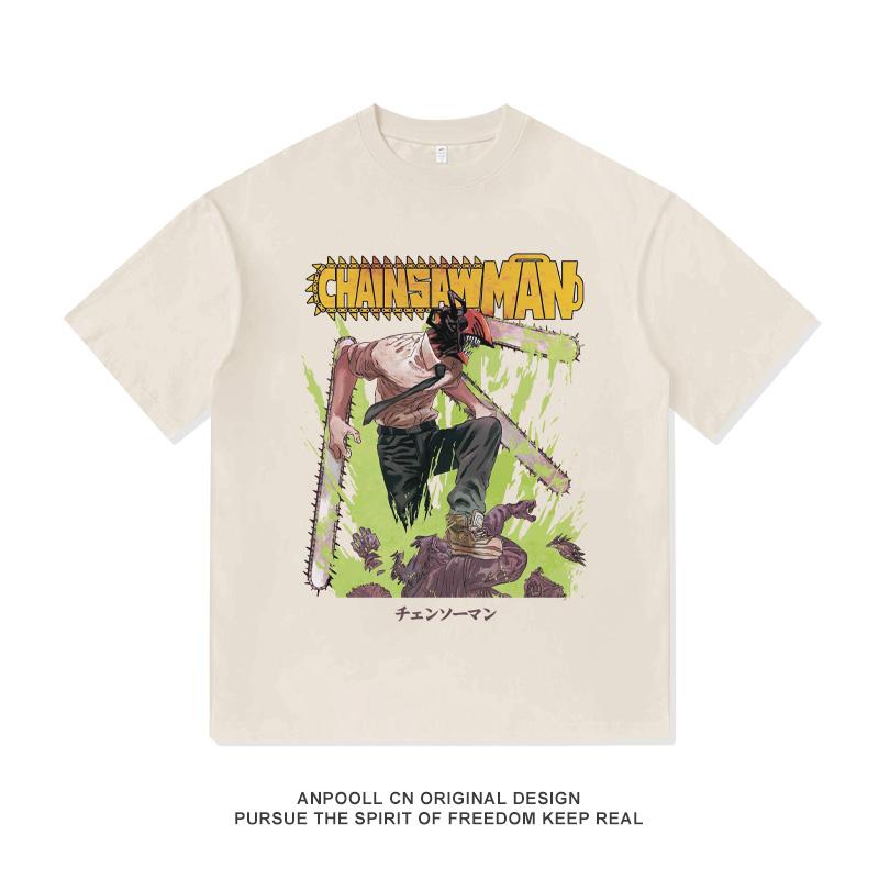 

Japanese Anime Devilman Paw-themed Short-sleeved T-shirt American-style Pure Cotton Retro Print for Men and Women XXXXL