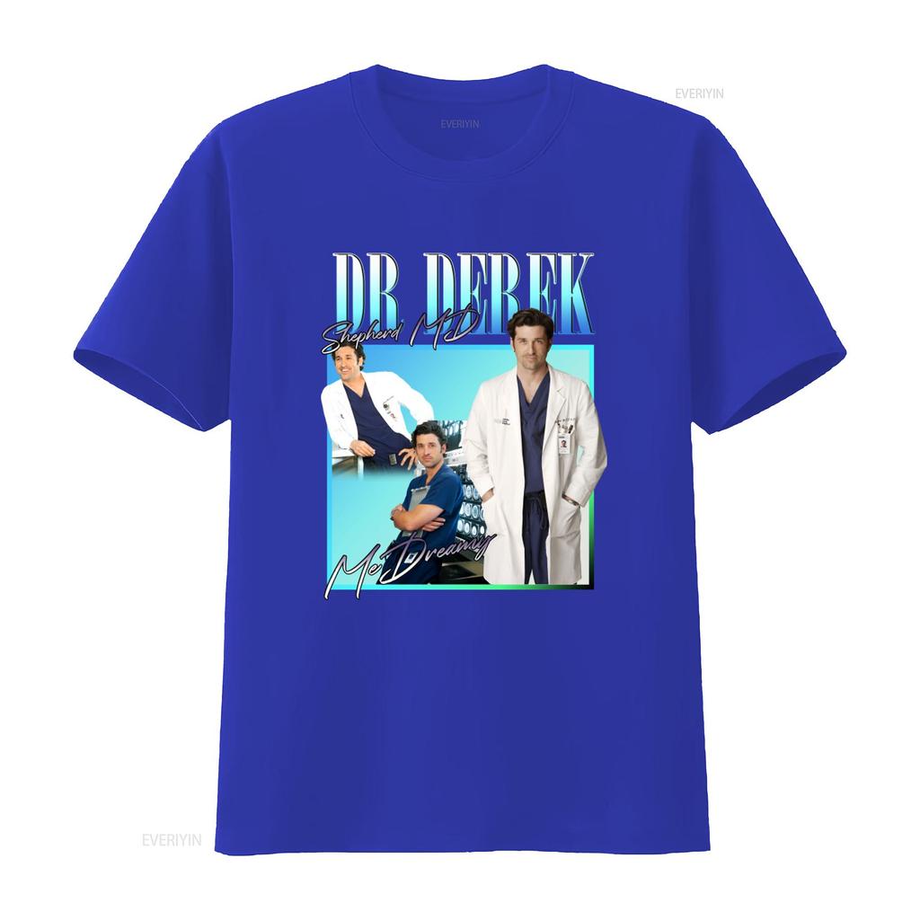 Dr Derek Shepherd T Shirt for Greys Anatomy Fans Grey Sloan Memorial Design Perfect Medical Drama Lovers Vintage Washed