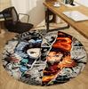 Runder Teppich mit Demon Slayer Muster, Innen-/Außenmatte, für Picknick, Spielzimmer, Schlafzimmer, Büro, Wohnzimmer, Heimdeko Teppich, Geburtstagsgeschenk