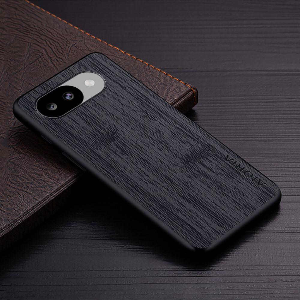 Case for Google Pixel 10a 9a 5A 5 4A 5G 4 4 XL funda Straight Wood Grain PU Leather phone cover for google pixel 10a case
