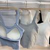 Korean Style Women's Camisole Vest with Fixed Cups, Anti-Exposure Sports Tube Top (Wire-Free)