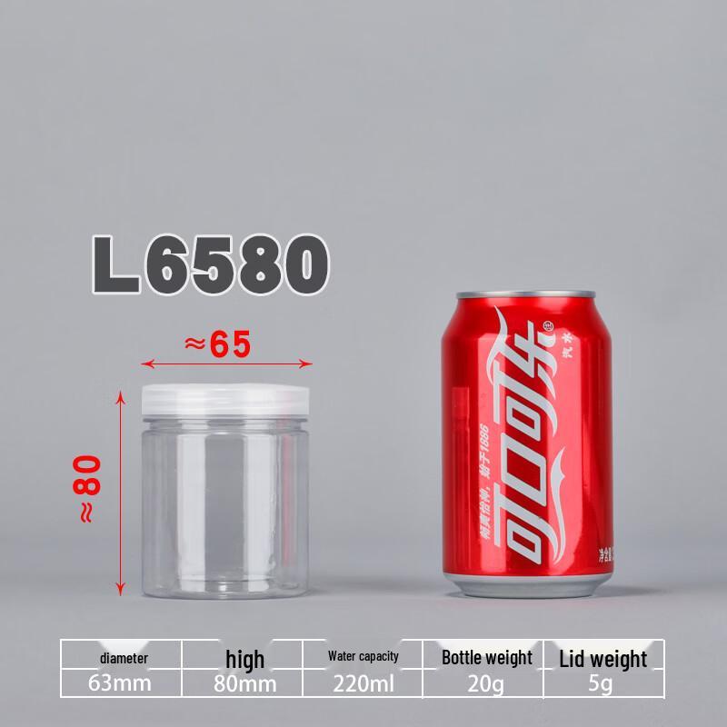 Transparent Food-Grade Plastic Storage Bottles
