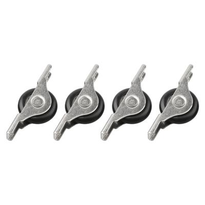 4 Pcs Scroll Wheel Wheels For Cabinet Doors Track Sliding Pulley Roller  Shower Door Roller Bearing Wheel Runners Replacement