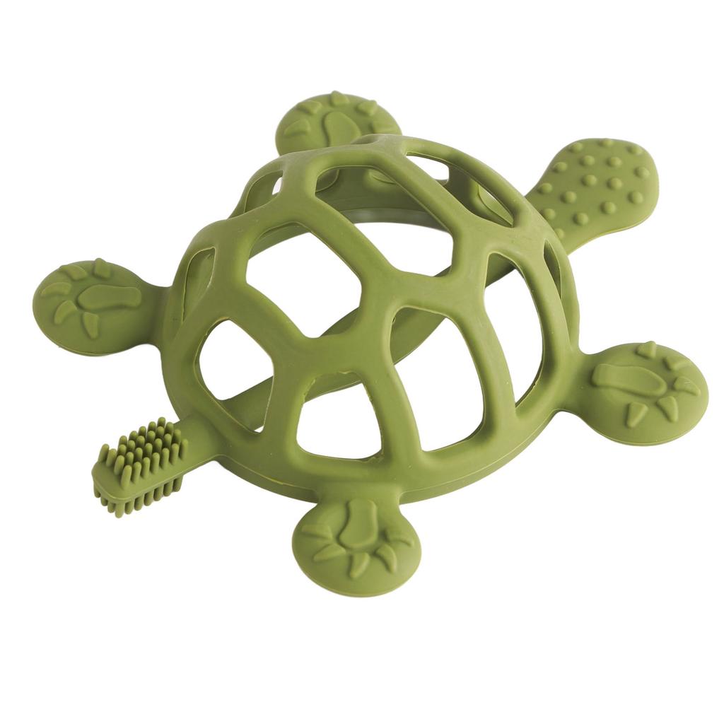 Baby Teething Toy Food Grade Silicone Anti Lost Buckle Teething Bracelet Tortoise Shape Hand Teether Toy