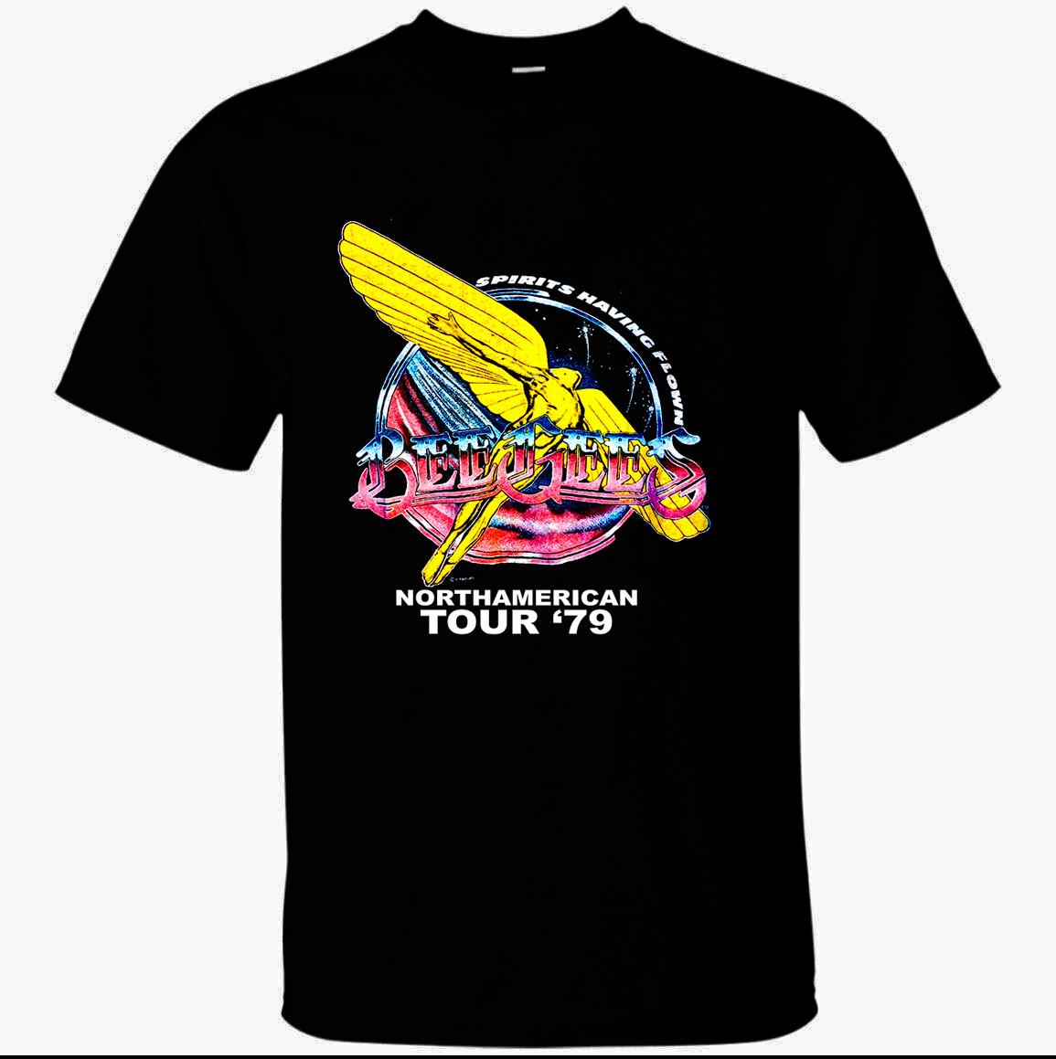 Bee Gees Concert Tour for men womenTrio Andy Gibb Unisex All size Black Shirt C0 XL
