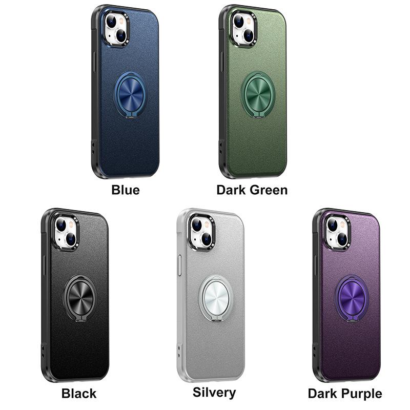 For IPhone15 Mobile Phone Case with Stand Ring for Apple 15 Stand Magnetic Mobile Phone Protective Cover