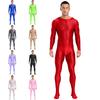 Men's Clubwear Bodysuit - See Through Full Body Jumpsuit Mock Neck Long Sleeve Footed Nightwear