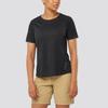 SALOMON Lightweight Comfortable Breathable Pullover Round Neck Short Sleeve T-Shirt Women Tops Black LC2117300