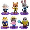 Zootopia Pvc Collectible Figures Set With Articulated Design For Kids And Fans